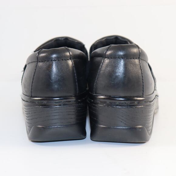 Klogs Footwear Women's Black Leather Slip-On Clogs – Size 8.5 - Picture 4 of 5